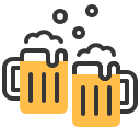 グラスで乾杯のピクトグラム